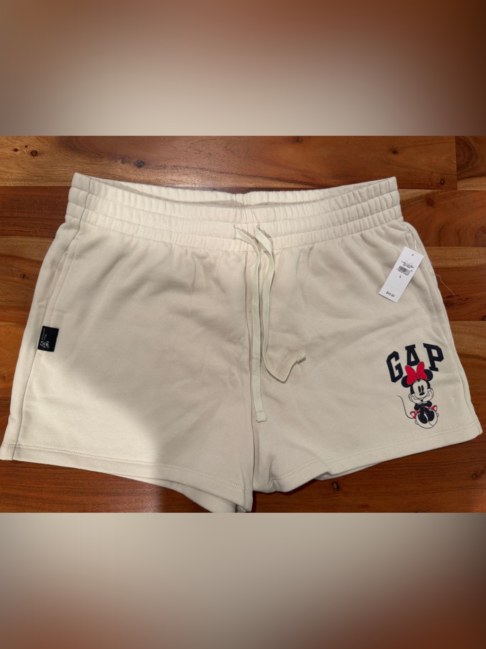GAP Cream Minnie Mouse Athletic Shorts